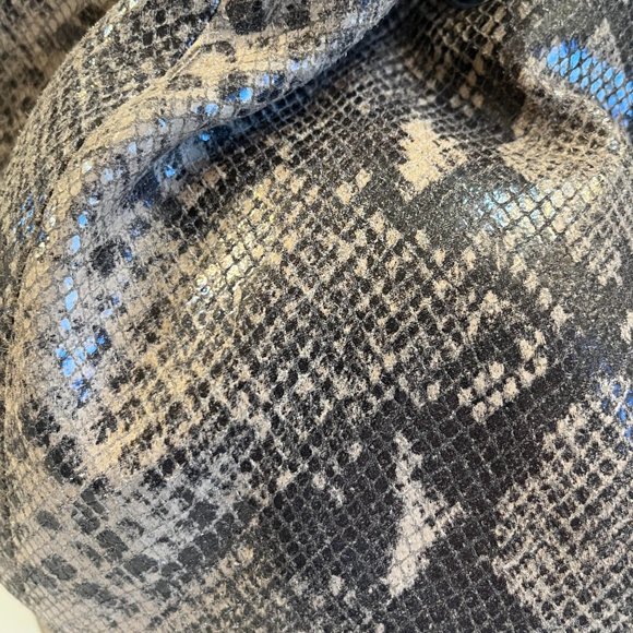 VINTAGE MICHAEL KORS - Faux Snakeskin / Slouchy Hobo Bag - Boho Chic - Picture 9 of 10